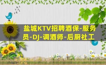 盐城KTV招聘酒保-服务员-DJ-调酒师-后厨社工